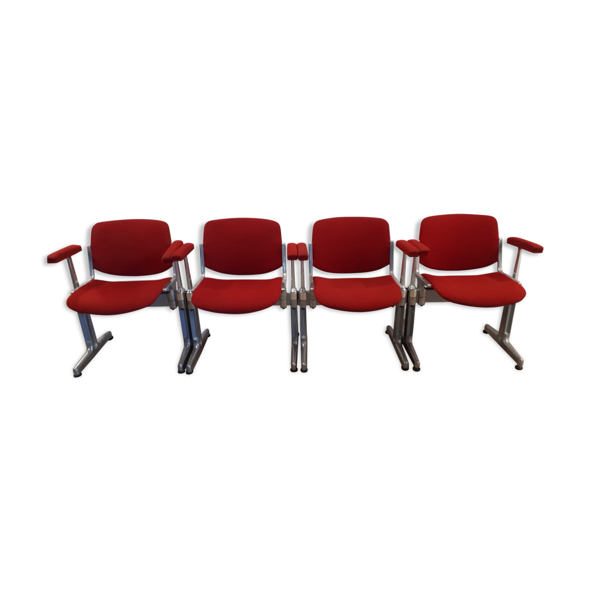 Lot de 4 fauteuils de Giancarlo Piretti pour Castelli