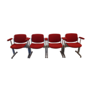 Lot de 4 fauteuils de Giancarlo Piretti pour Castelli