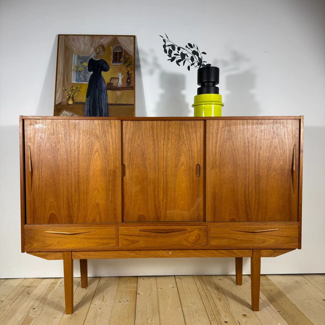 High mid-century modern teak sideboard – 1960s