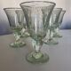 Set de 5 verres de Biot vert pâle 1960