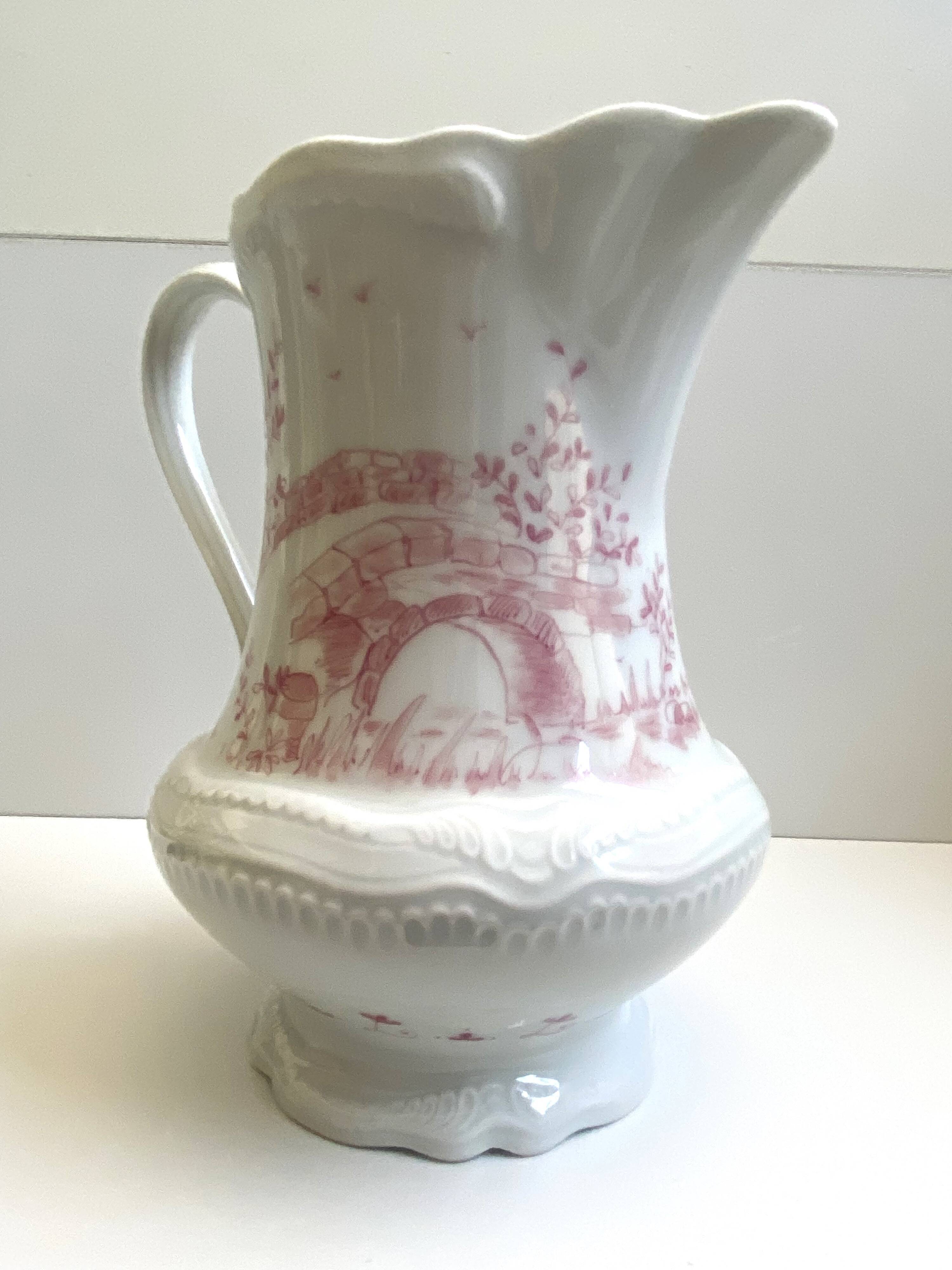 Pitcher Jug Cream Jug Milk Porcelain Cherbourg Louis XV Style