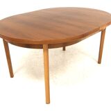 Scandinavian walnut dining table, sweden, 1960