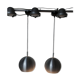 Pair of functional 70's aluminum ball pendants