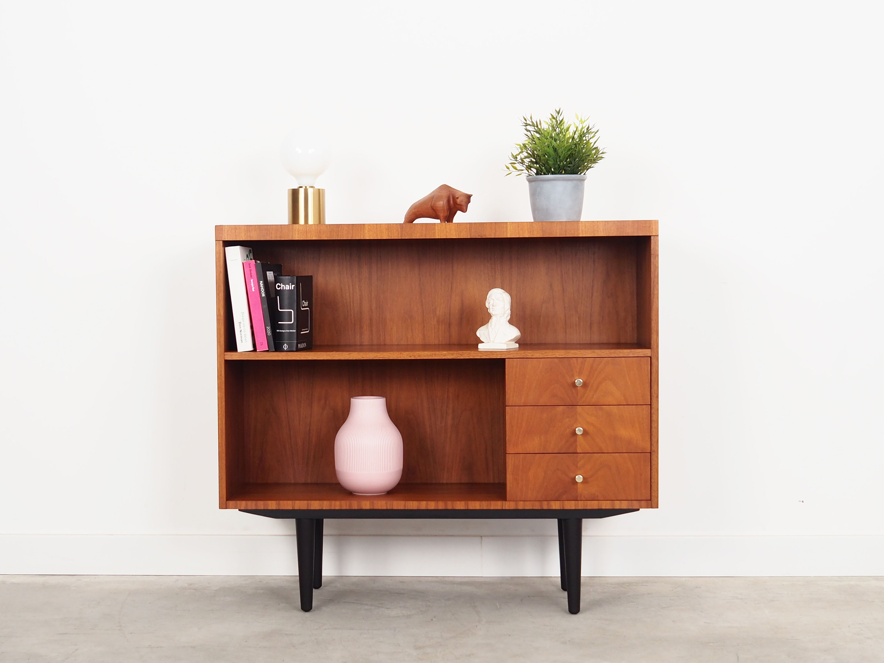 Teak bookcase, Swedish design, 1970s, production: GDR