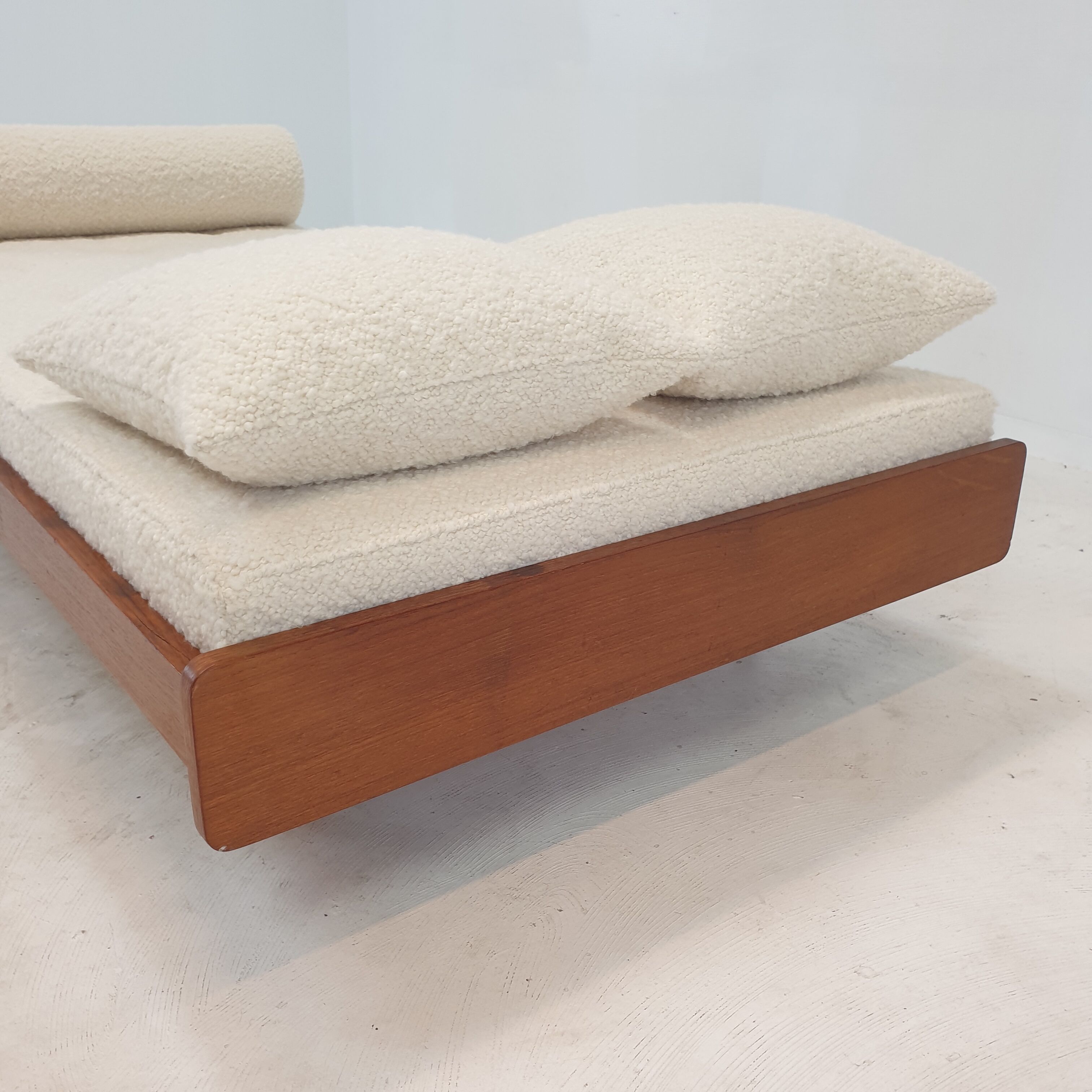 Teak Daybed with Cushions and Bolster, 1960s
