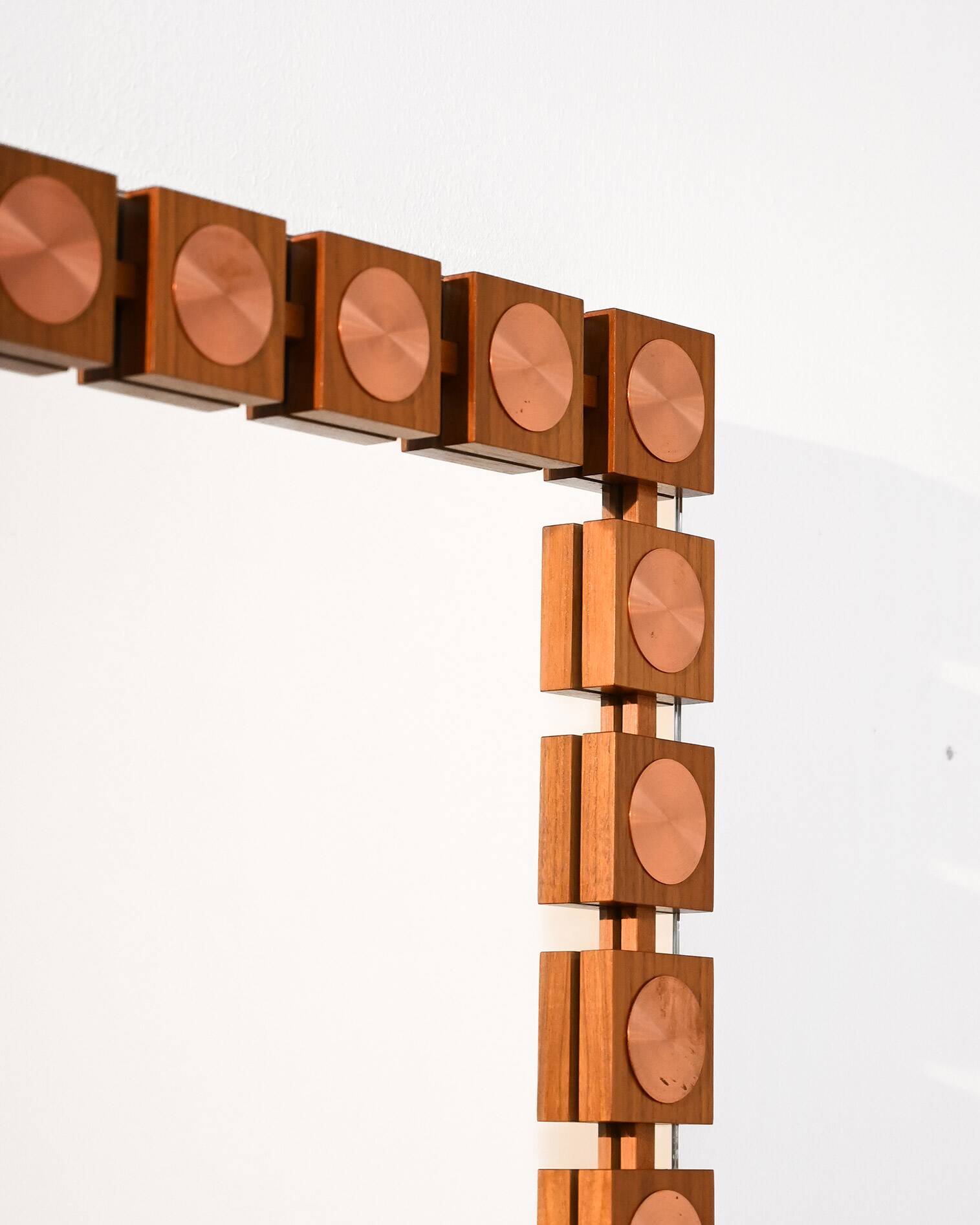Swedish mirror by Lars-Göran Nilsson for Glas & Trä Hovmantorp, 1970s