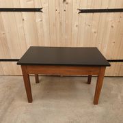 Vintage farmhouse coffee table - renovate the top painted in matte black.