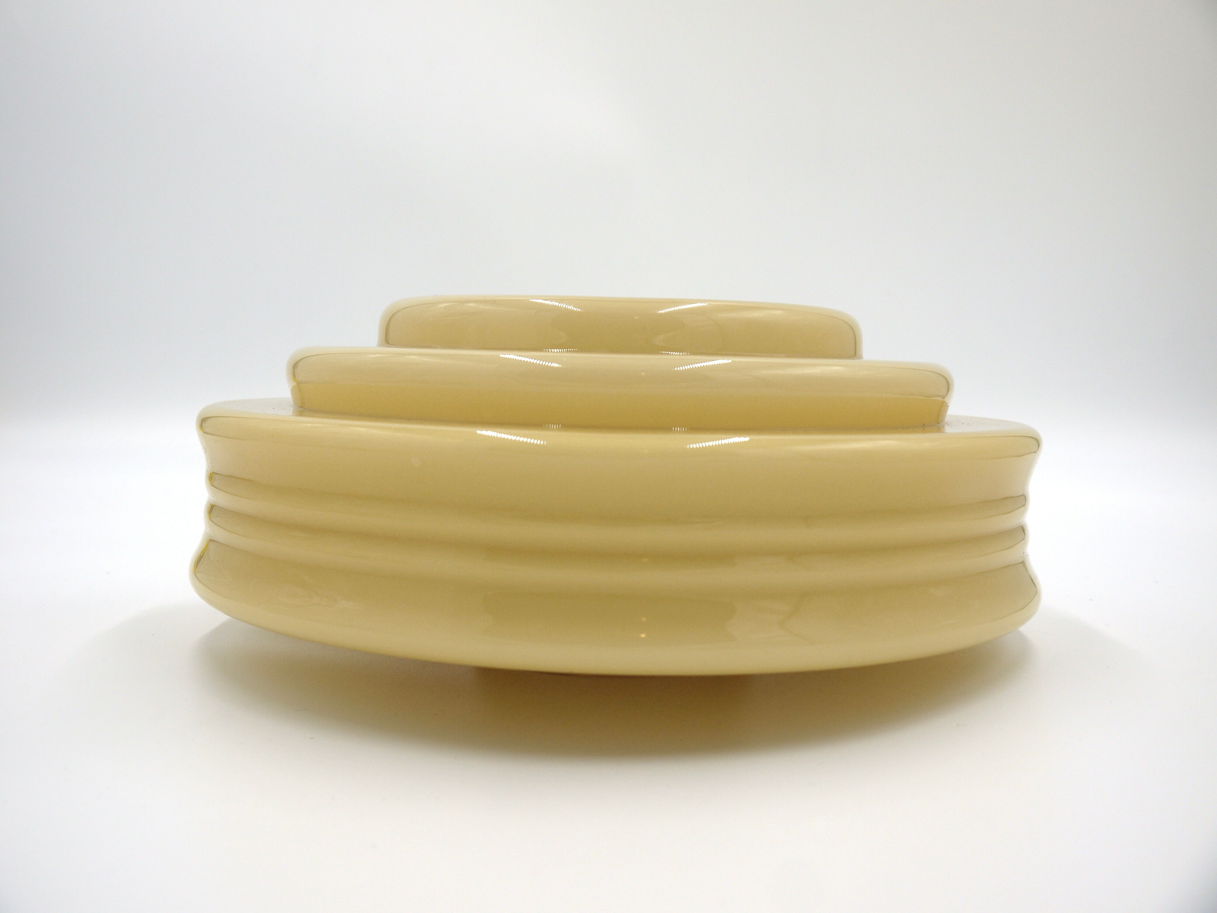 Yellow glass lampshade