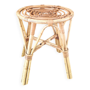 tabouret spirale  en - rotin