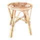Spiral stool in bamboo rattan in the style of Jean Royère.