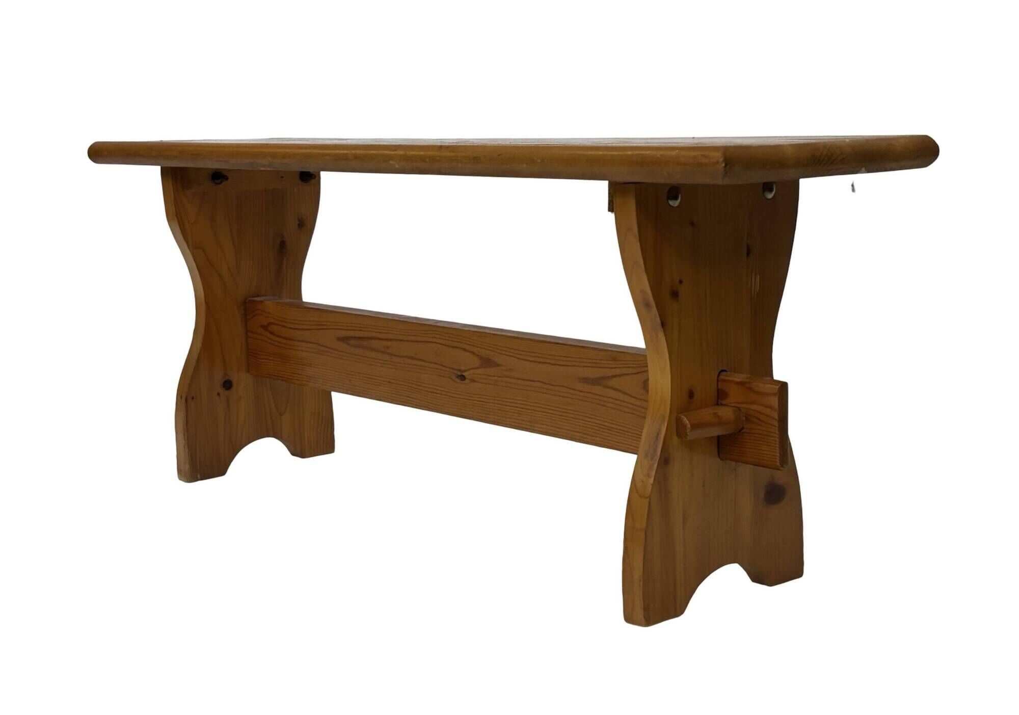 Vintage Pine Bench, 1960s Scandinavian Design small model