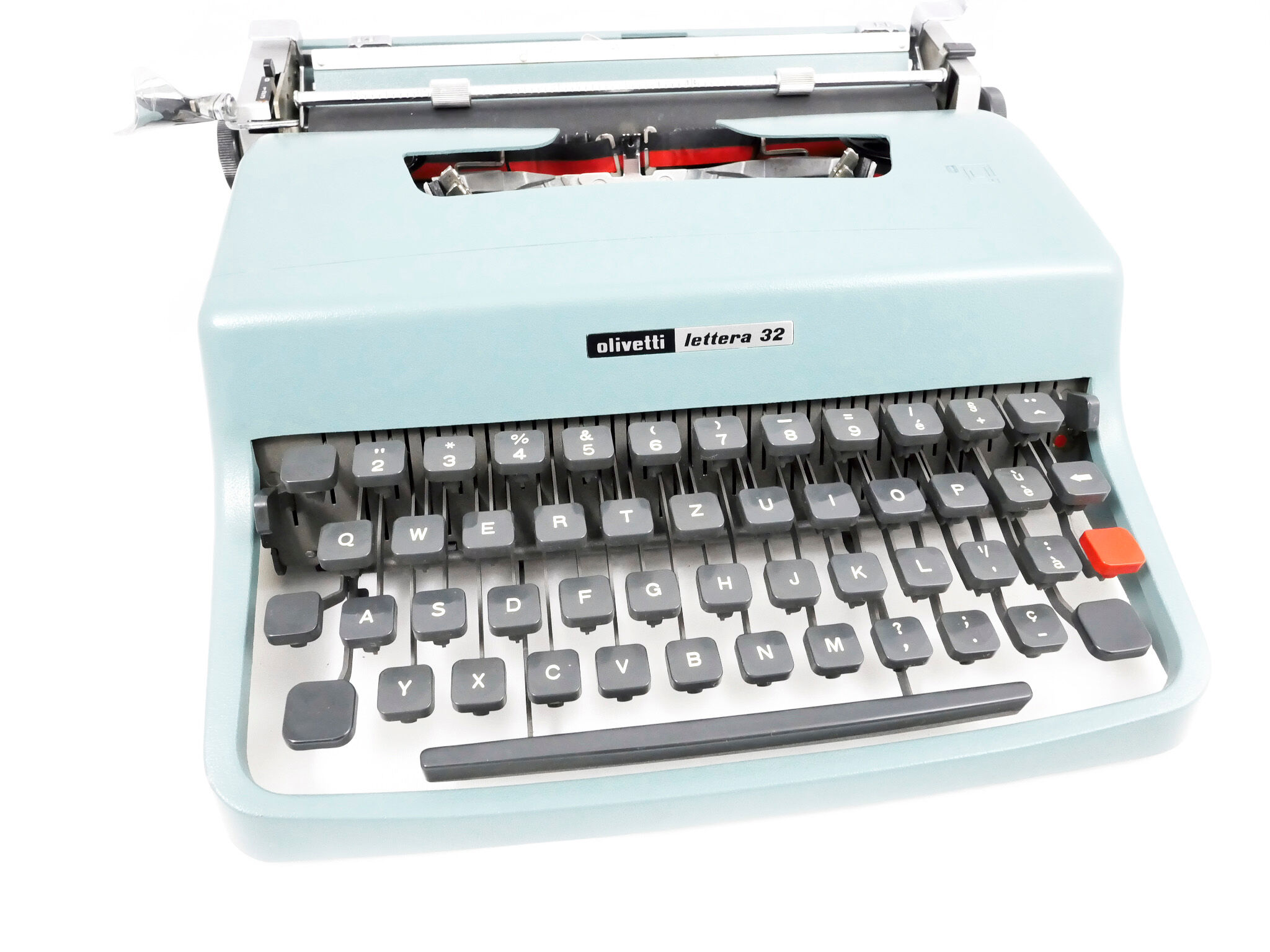 Olivetti Lettera 32 blue pastel Qwerty English