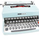 Olivetti Lettera 32 blue pastel Qwerty English