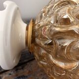 Trio of golden globe wall or ceiling lights