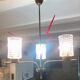Vintage brass and crystal chandelier