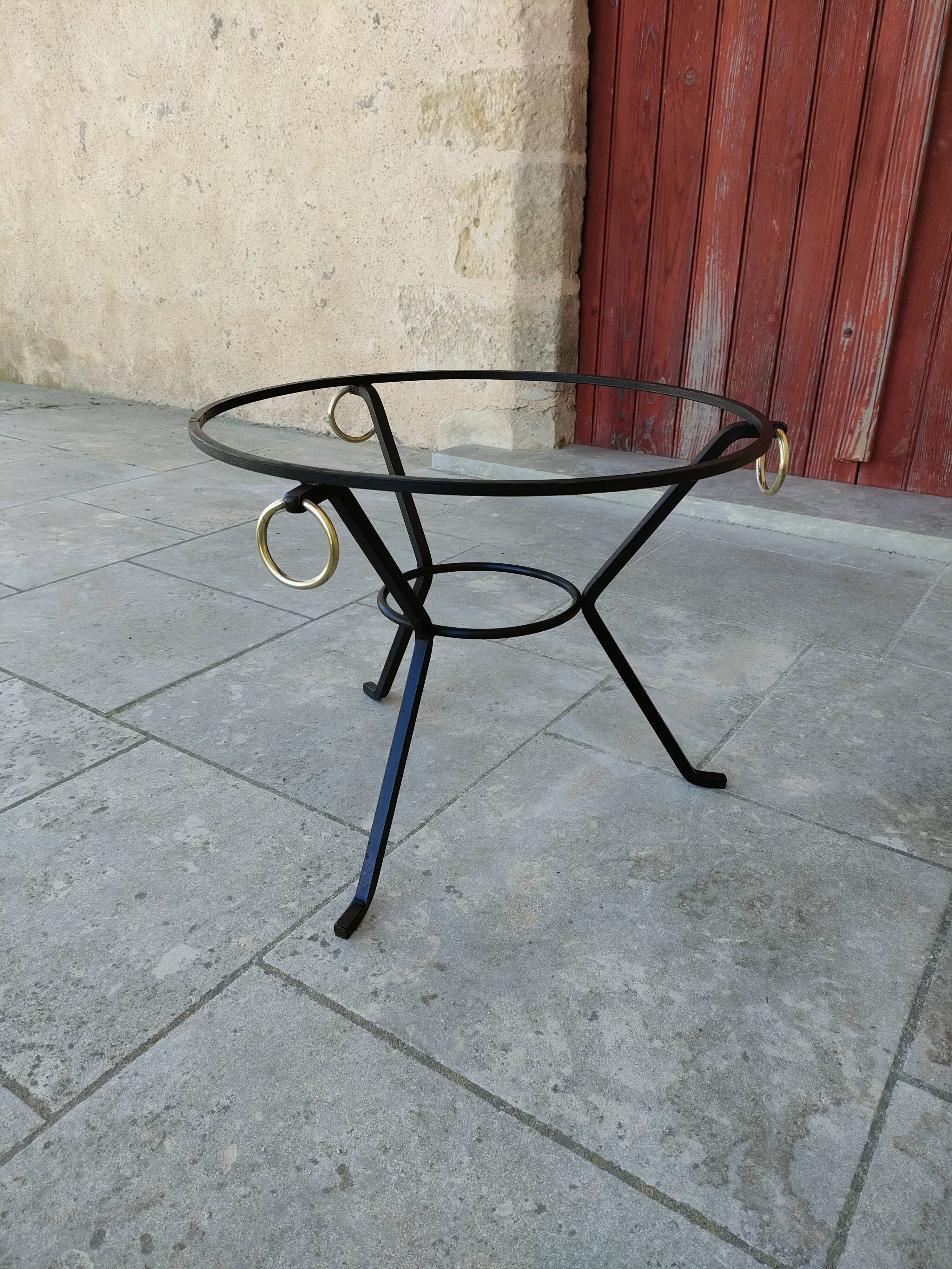 20th century wrought iron coffee table