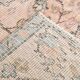 Tapis turc vintage à fleurs rose délavé et beige 5x8, 143x248 cm