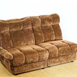 2 vintage velvet armchairs from the 1960s