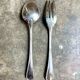 2 Christofle silver-plated serving cutlery, "Spatours" pattern.