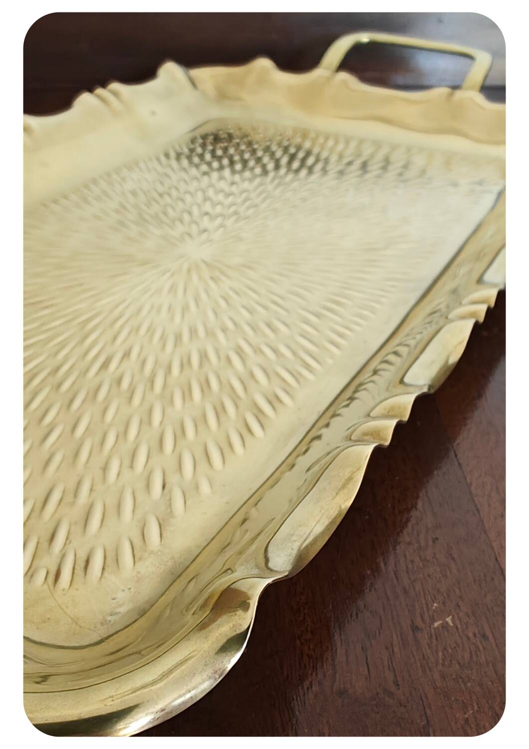 Plateau de service en laiton Art Déco