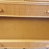 Armoire vitrée en rotin