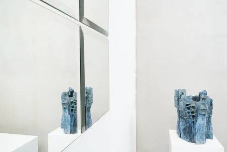 Michel Martens, Minimalist Glass Art Mirror 'Squares'