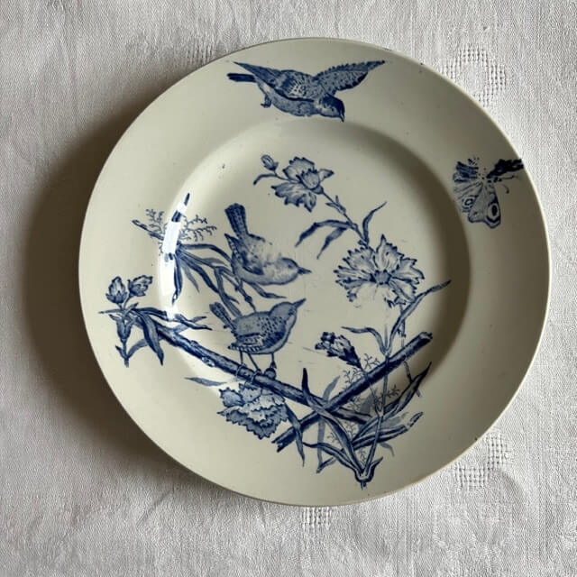 Set of 4 plates in iron earth, Aucella de Saint Amand