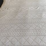 White cotton bedspread, crochet bedspread