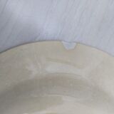 Lot of 4 hollow plates in opaque porcelain from Gien Iron Land model "Florentin" green