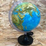 Old globe world map made in vintage Italy
