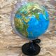 Old globe world map made in vintage Italy