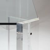 Table basse en lucite et verre, karl springer, 1970s