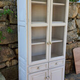 Large taupe gray chicken coop buffet