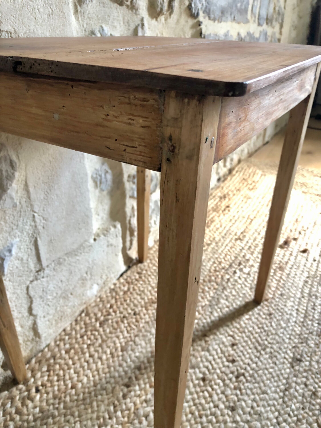 Small renovated wooden table