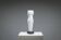 Torse abstrait en marbre blanc solide