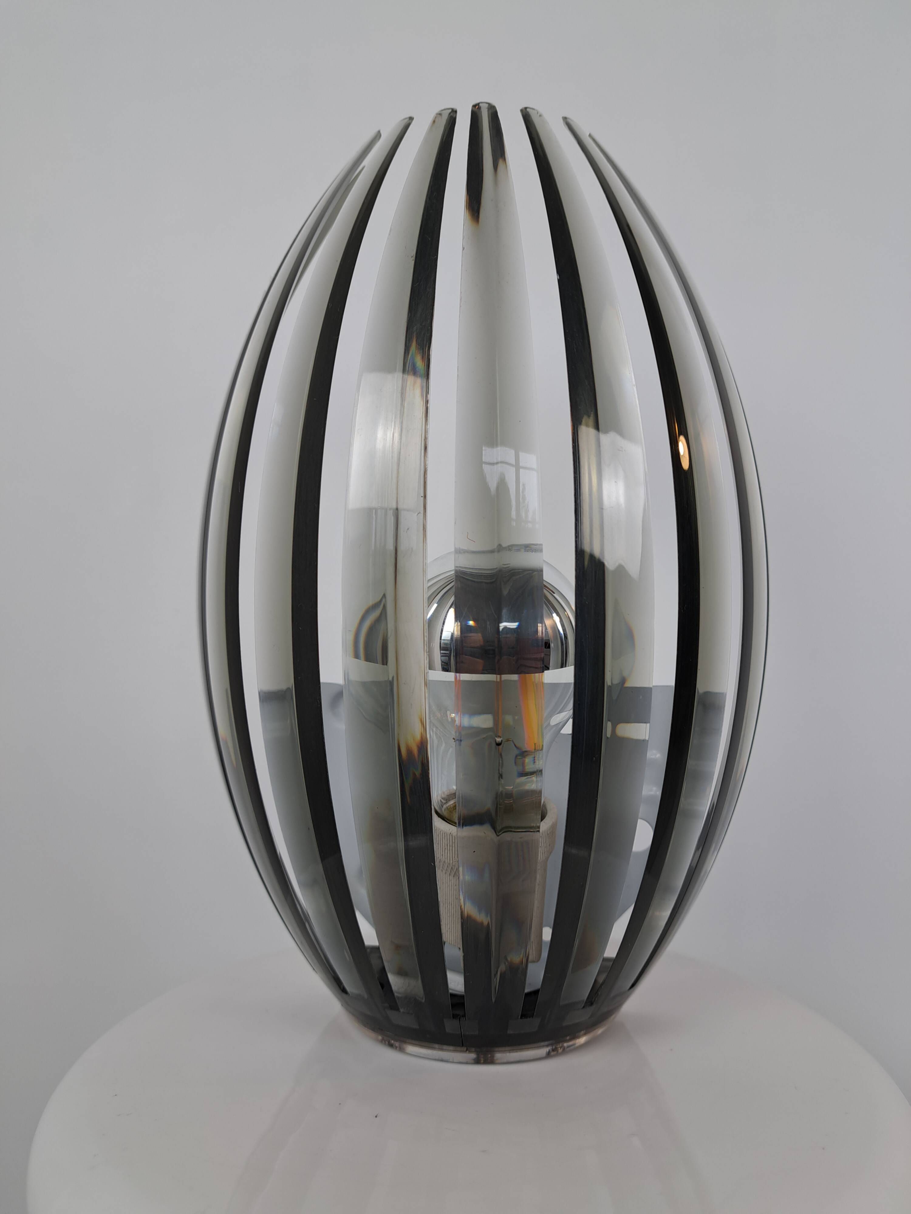 Slatted plexiglass wall light