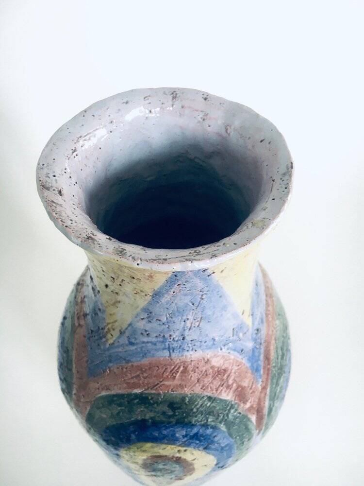 Vintage Handmade Art Studio Pottery Vase, 1980s
