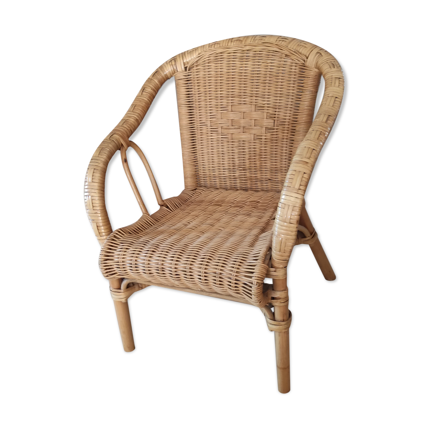 Vintage wicker and rattan chair