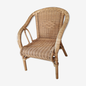Vintage wicker and rattan chair