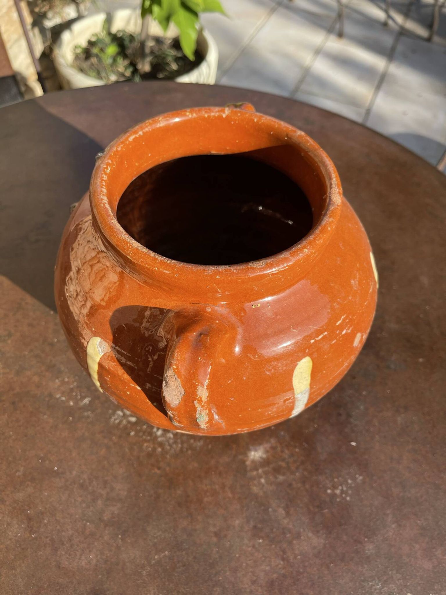 Jarre poterie en terre cuite ancienne