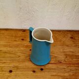 Vintage blue ceramic pitcher