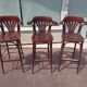 Lot de 3 tabouret de bar bistrot - bois - vintage