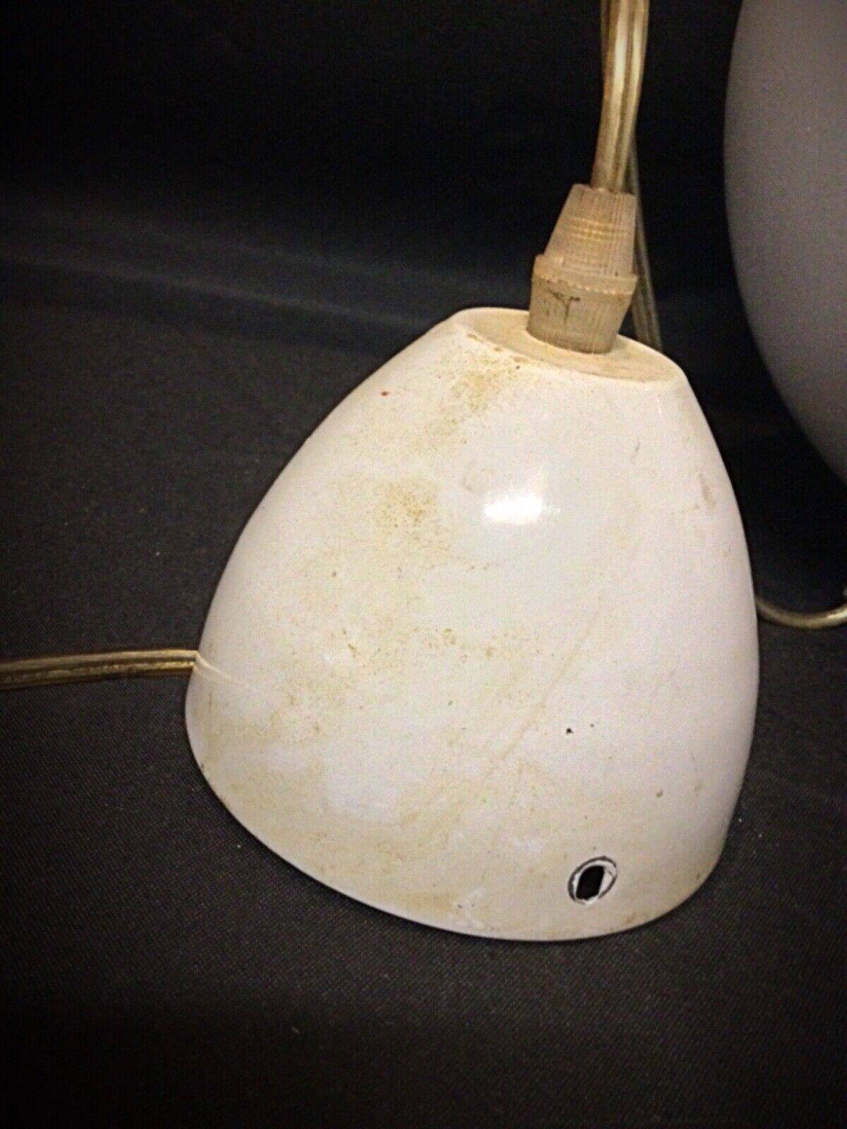 Vintage 60s enameled metal pendant light – retro lamp