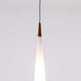 Suspension in opaline and teak, 1970s