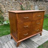 Vintage 1950s chest of drawers in gilded oak