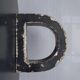 Store sign letter D in zinc