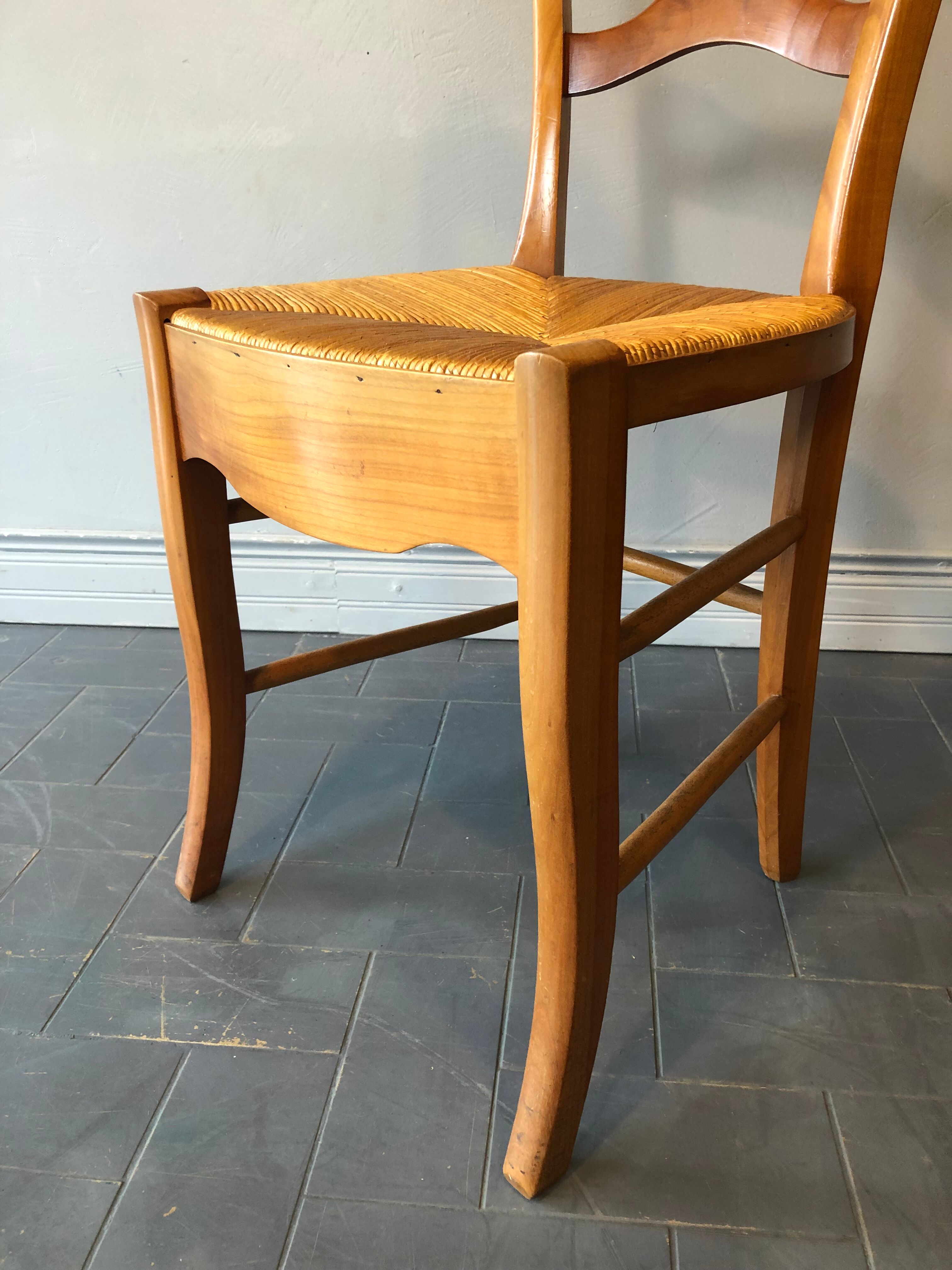 6 old chairs in cherry tree