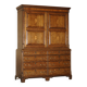 Antique Sheraton wardrobe from around 1800 with drawers - George III