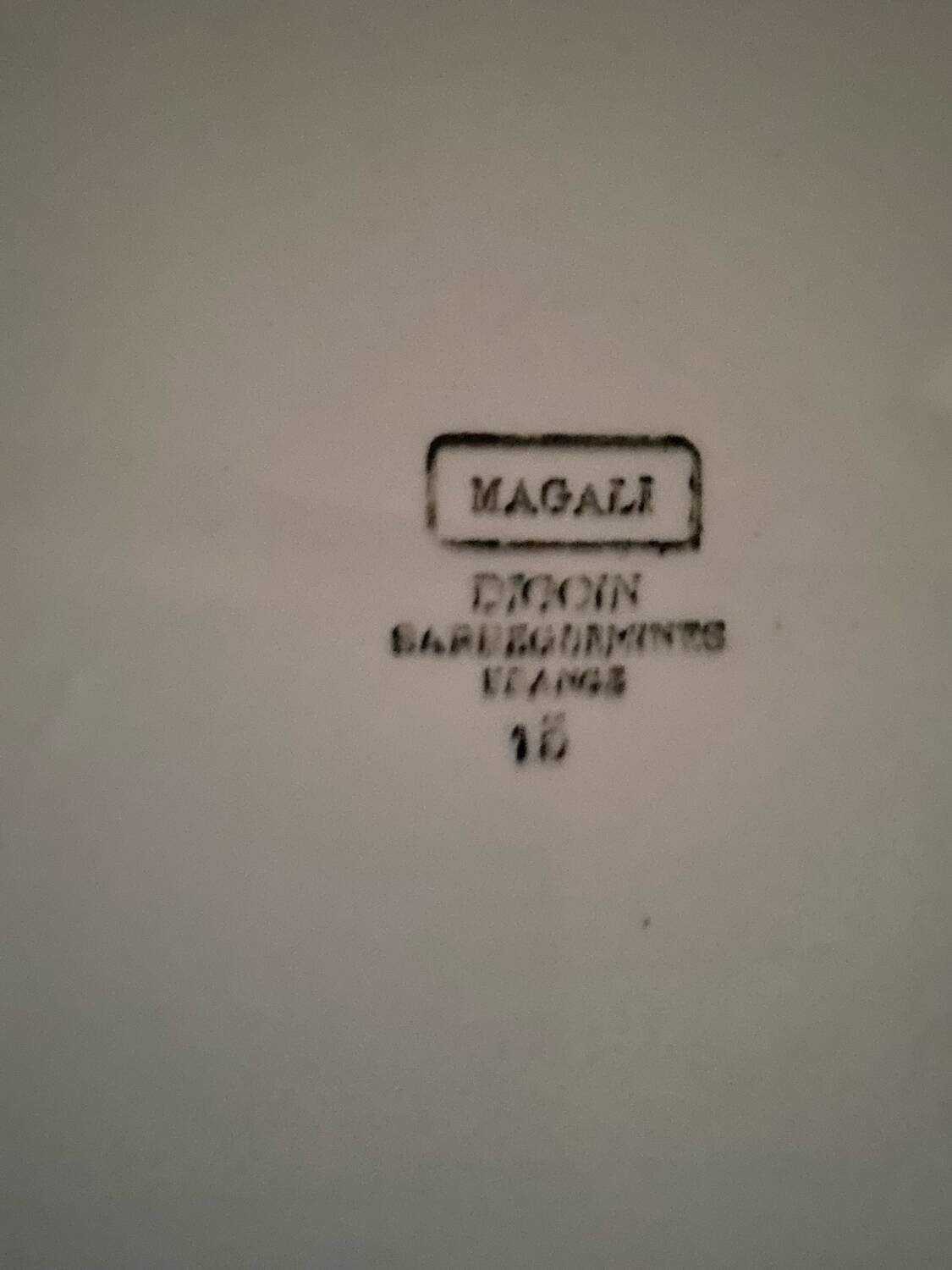 Grand plat de service ovale Digoin Sarreguemines modèle Magali.