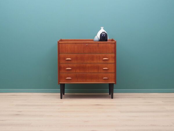 Coiffeuse en teck, design scandinave, années 1960, fabriquée par SW Finland.